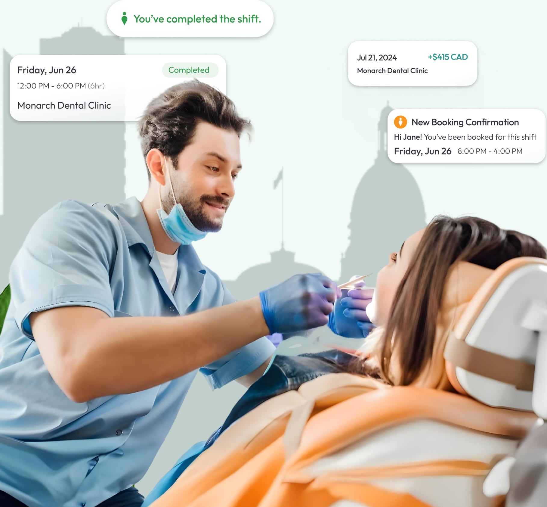 RDH in Toronto delivering personalized care to a patient