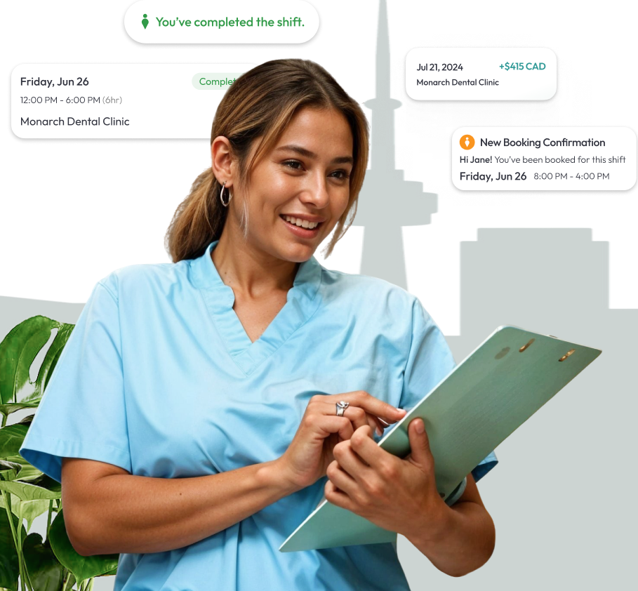 Dental Floater reviewing dental floater jobs in Toronto