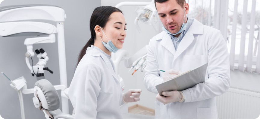 Dental Assistant Job Interview Questions: Expert Insights 4 dentists-looking-at-clipboard