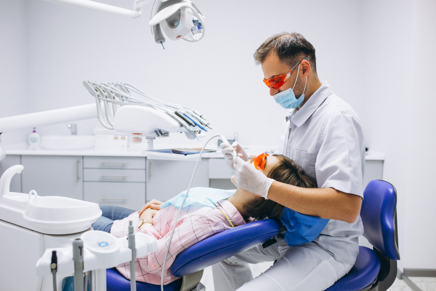 Dental Market Analysis: Size, Share, and Forecast 4 Dentist treating a patient in a dental clinic