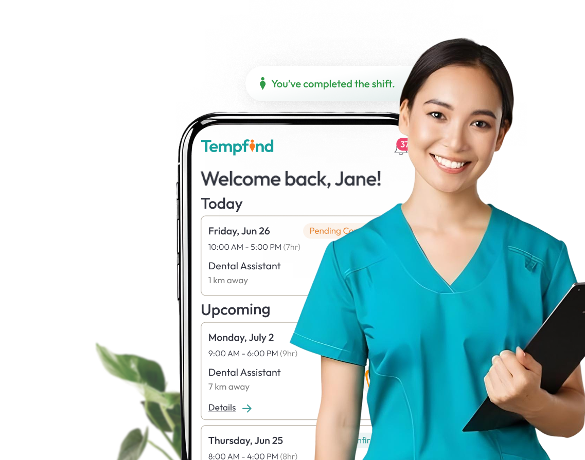 Dental assistant reviewing RDA jobs