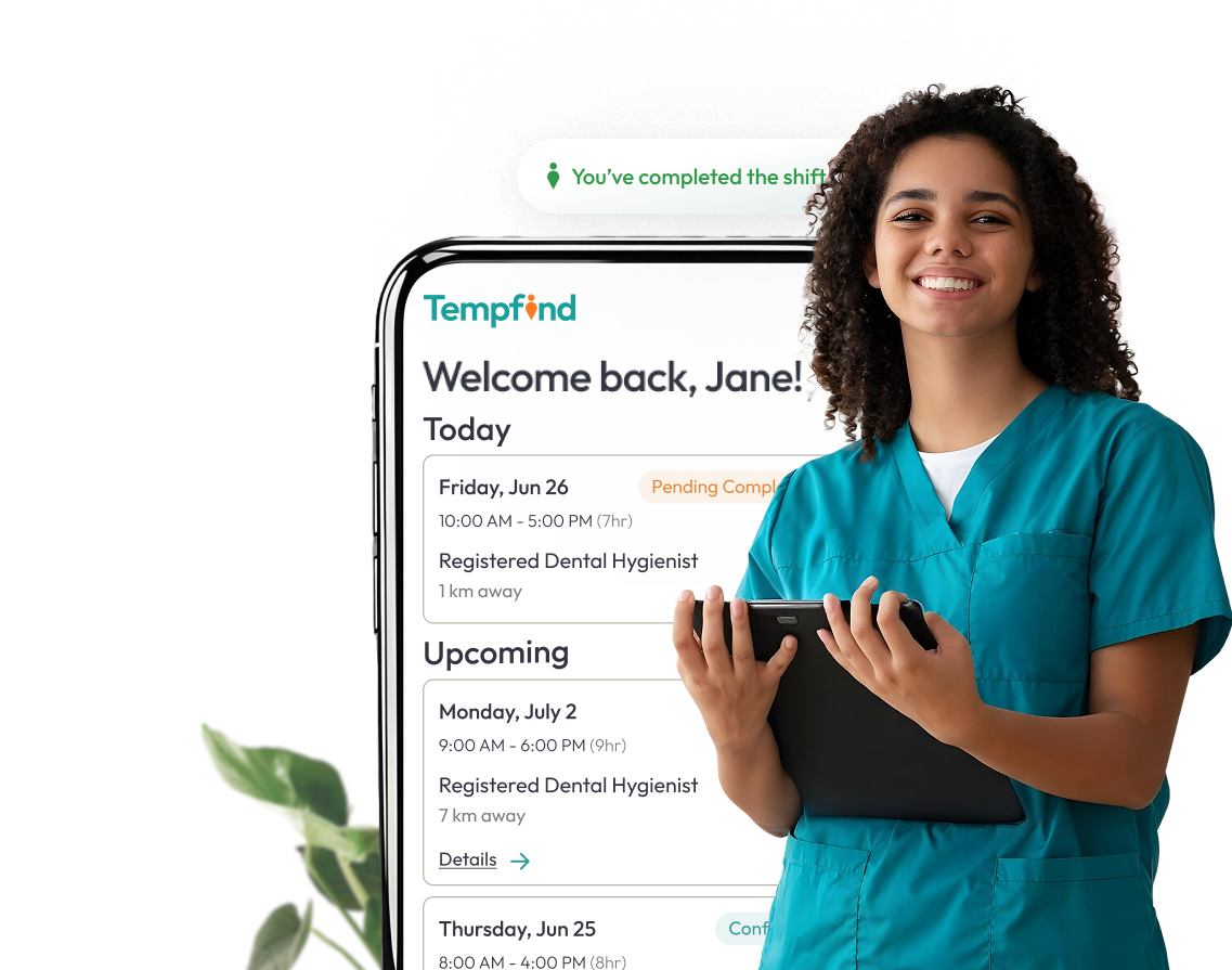 Dentist exploring jobs for dentists on dental staffing platform