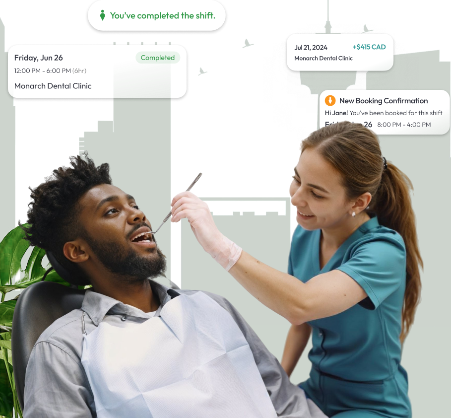 Dentist reviewing associate dentist job in Calgary