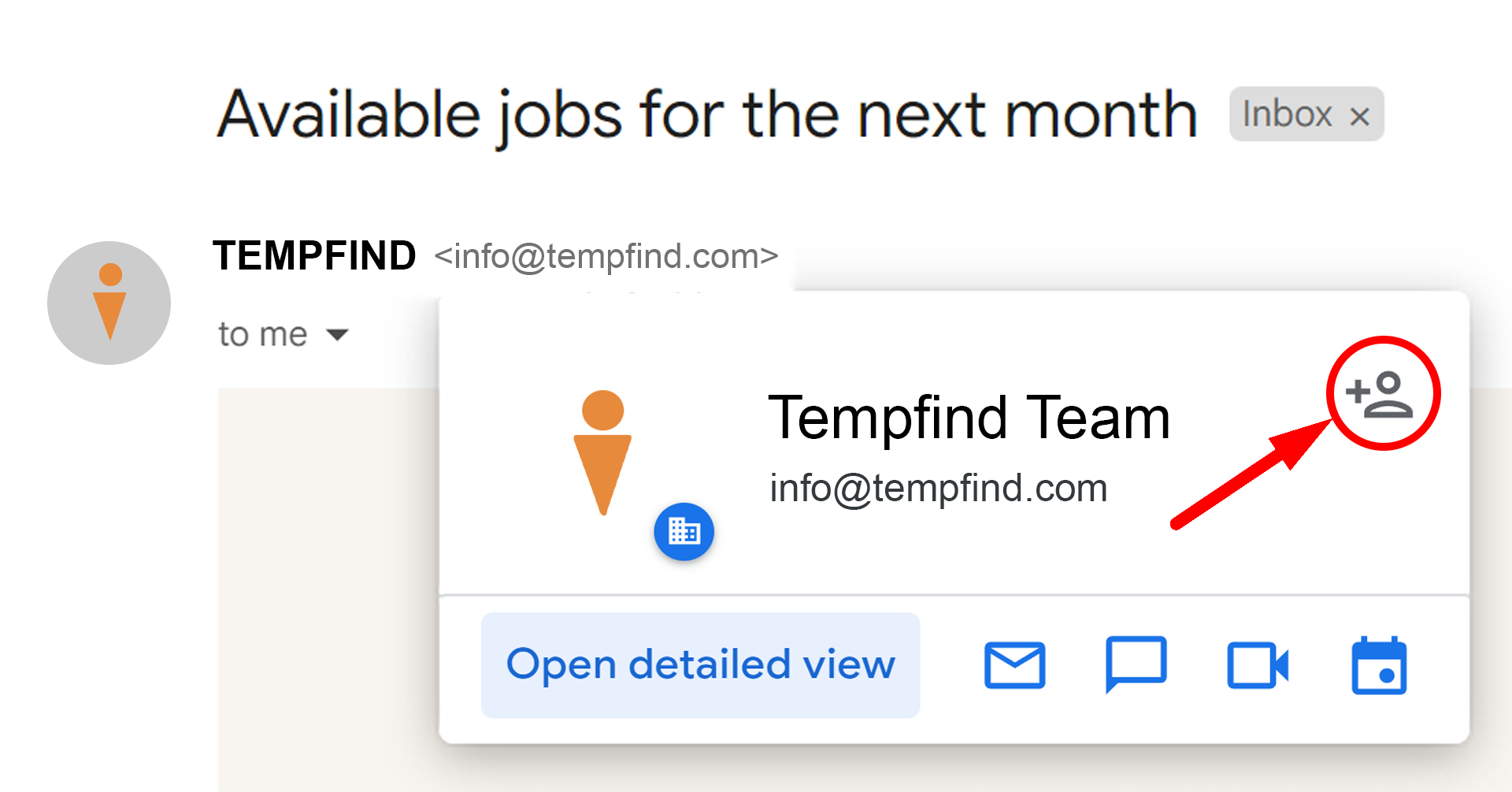 How to add Tempfind to your contacts