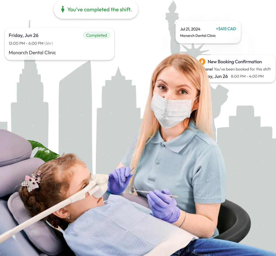 Nurse is checking registered nurse dental job in New York