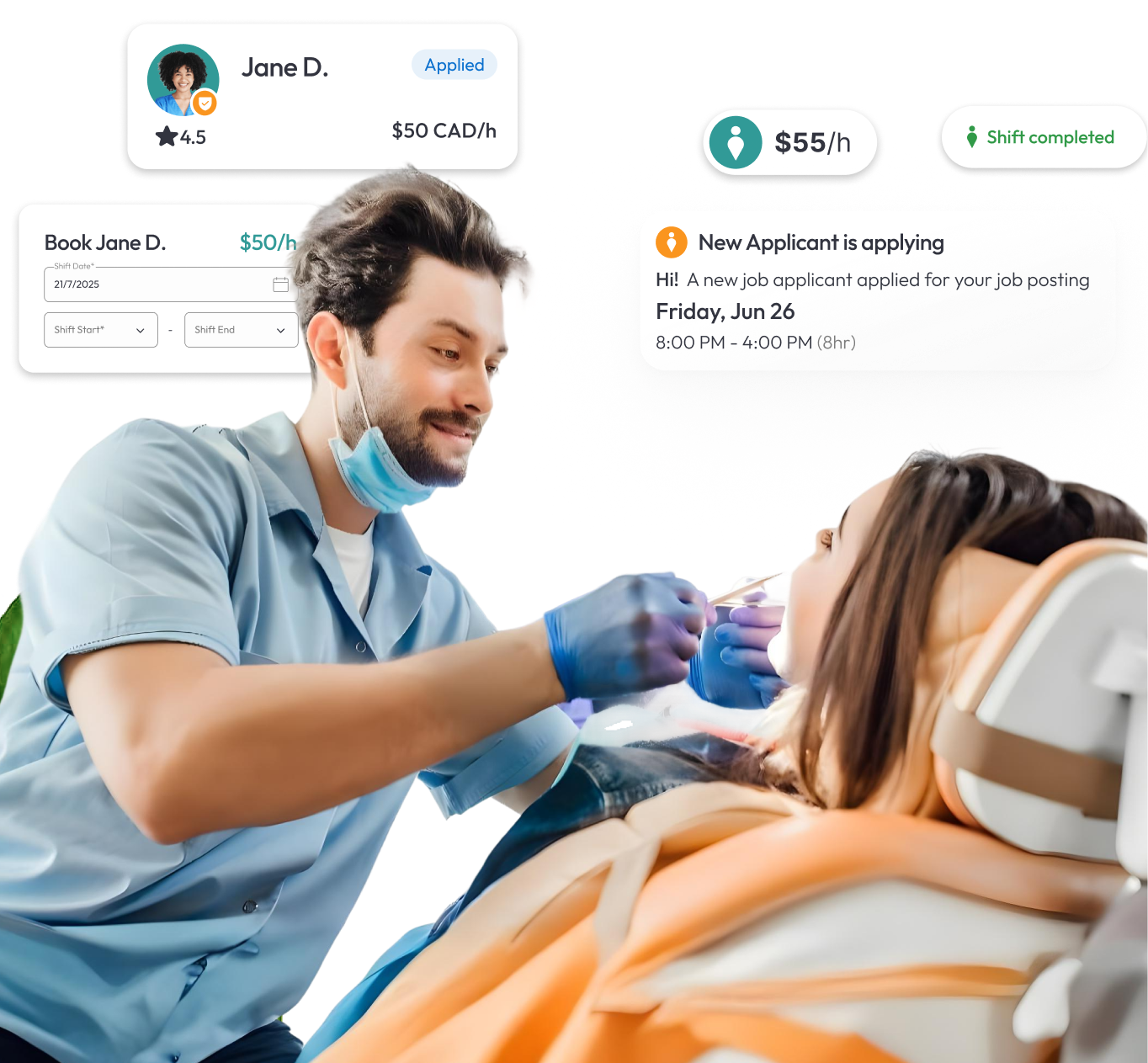 Dental Hygienist delivering personalized care to a patient